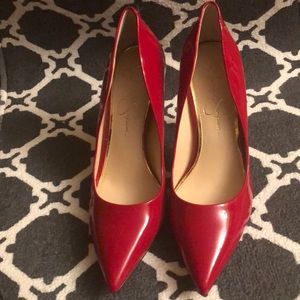 Jessica Simpson size 8 red pumps.